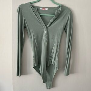 Bayse Long Sleeved Mint Green Bodysuit